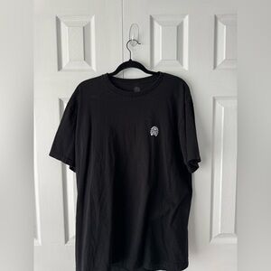 Rastaclat Black T-Shirt Large Unisex White Embroidered Lion Logo Cotton GraphicT